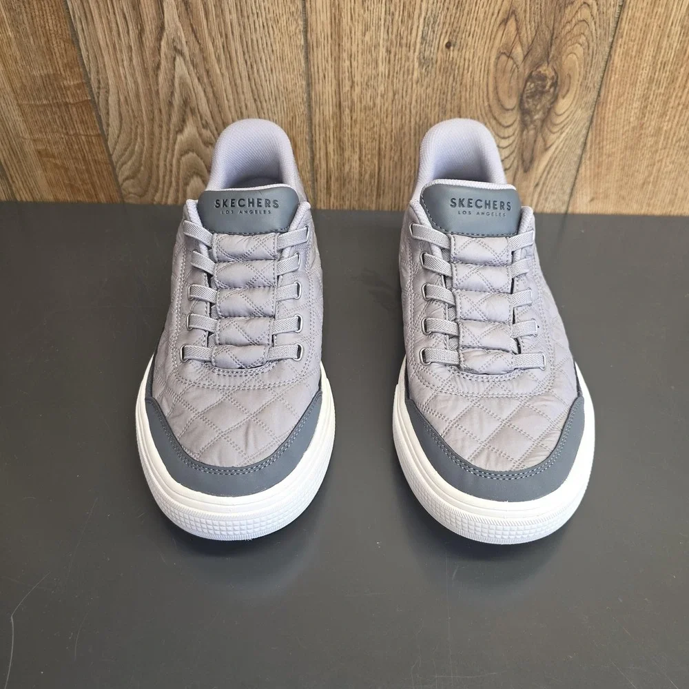 Skechers Slip-ins Shoes Mens Size 9.5 Gray Quilted Slip On Comfort SN 183227